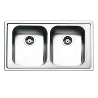 86cm Aurora Drop-in Double Sink