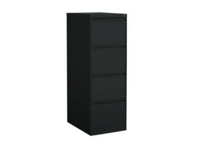 Black 4 Drawer Vertical Filing Cabinet