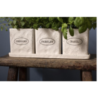 herb pots with saucer, home decor, modern home accessory store