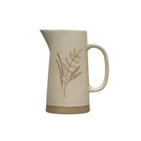 botanical stoneware pitcher, kitchen store