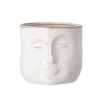Facial Stoneware Plant Pot