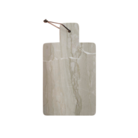 Marble Cheese & Cutting Board with Leather Tie