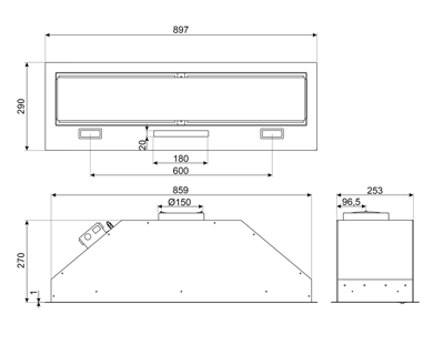 90cm Fully Integrated Hood - Image 2