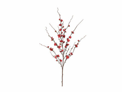 Red Quince Blossom Flower Spray, artificial plants, home store barbados, decor