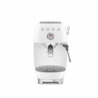 white espresso machine with cold brew, smeg, appliance store